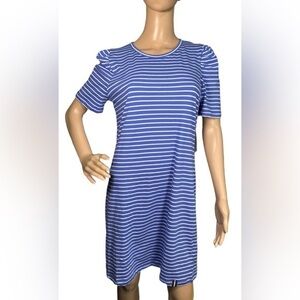 COURT & ROWE Short Sleeve Thin Classic Stripe Knit Dress